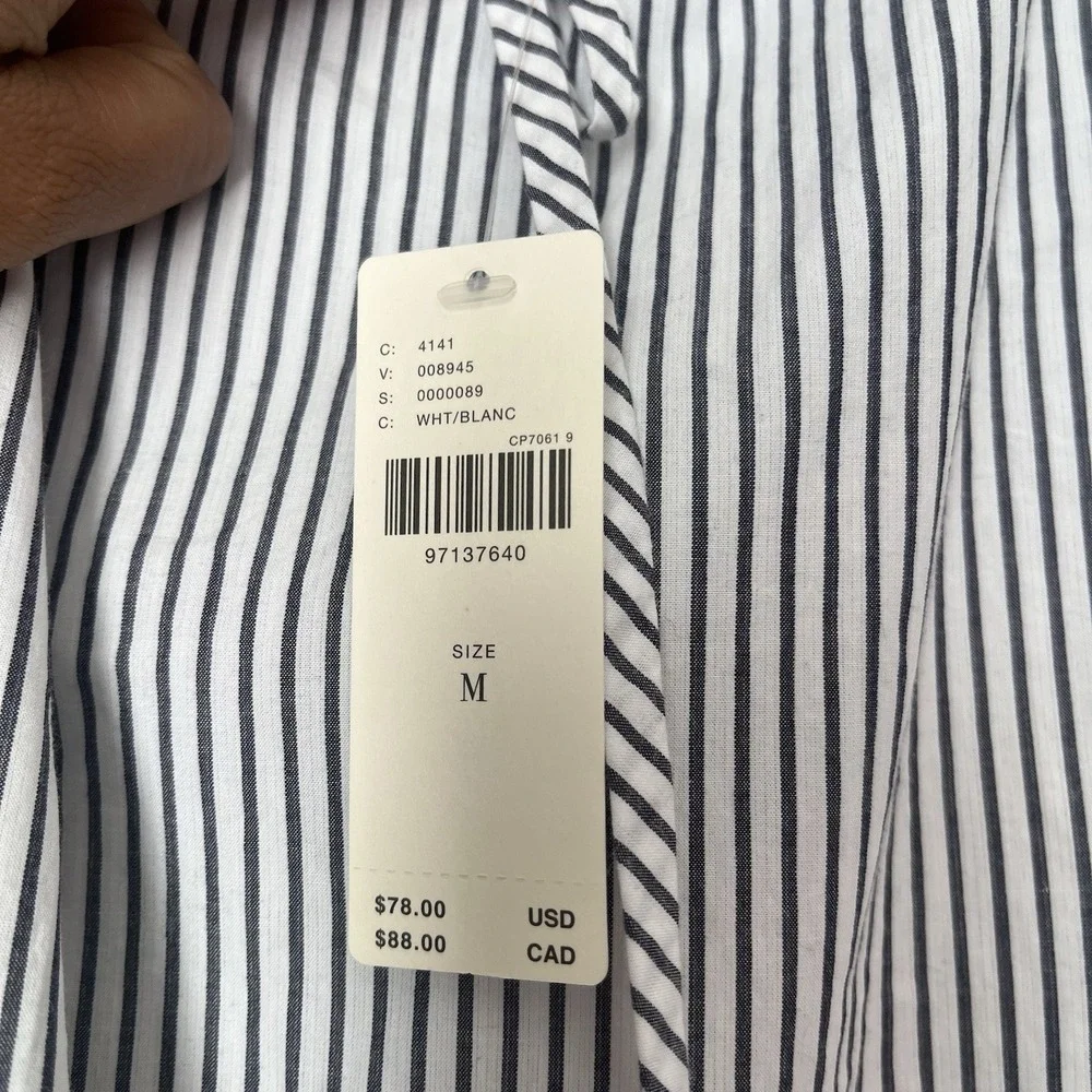 Anthropologie Women's 100% Cotton Mini Dress Seersucker Spaghetti Strap Dress M - Picture 3 of 8